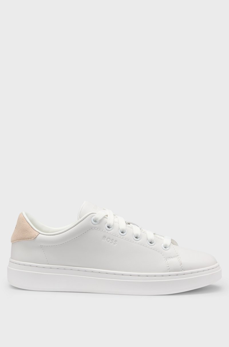 Hugo Boss Deportivas de piel con talón de ante Grandes descuentos