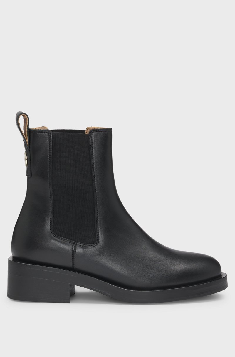 Hugo Boss Botines Chelsea con remache de logo Liquidación