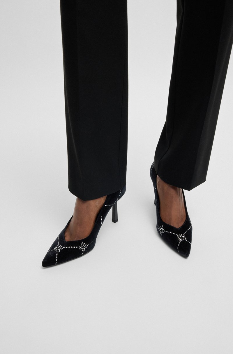 Hugo Boss Zapatos de tacón efecto terciopelo con un inconfundible estampado de tachuelas Envío internacional gratuito
