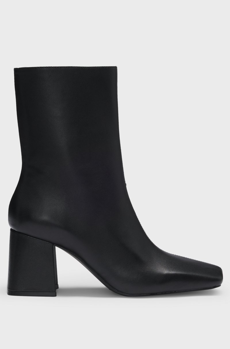 Hugo Boss Botines de cuero con tacón de bloque Limitado a 3 días