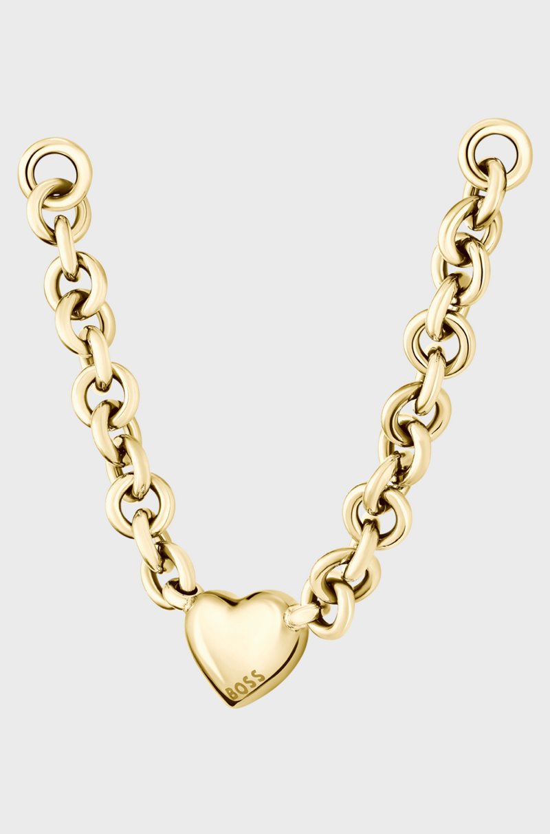 Hugo Boss Collar dorado con colgante de corazón En oferta