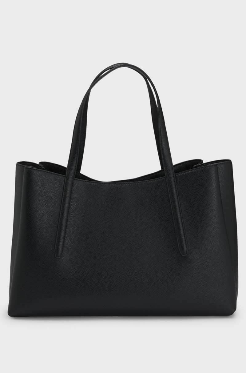 Hugo Boss Bolso tote de piel sintética granulada con monograma Double B Oferta exclusiva