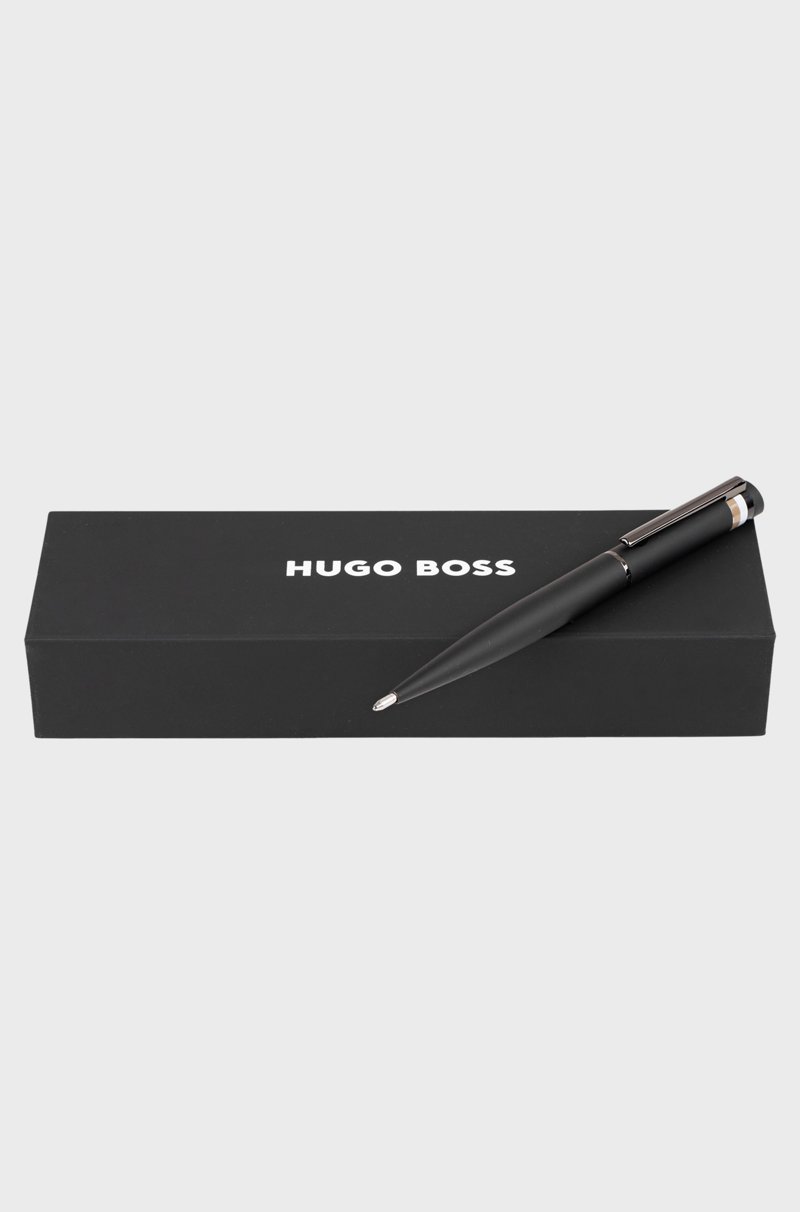 Hugo Boss Bolígrafo negro con detalle de rayas de la marca Grandes ahorros