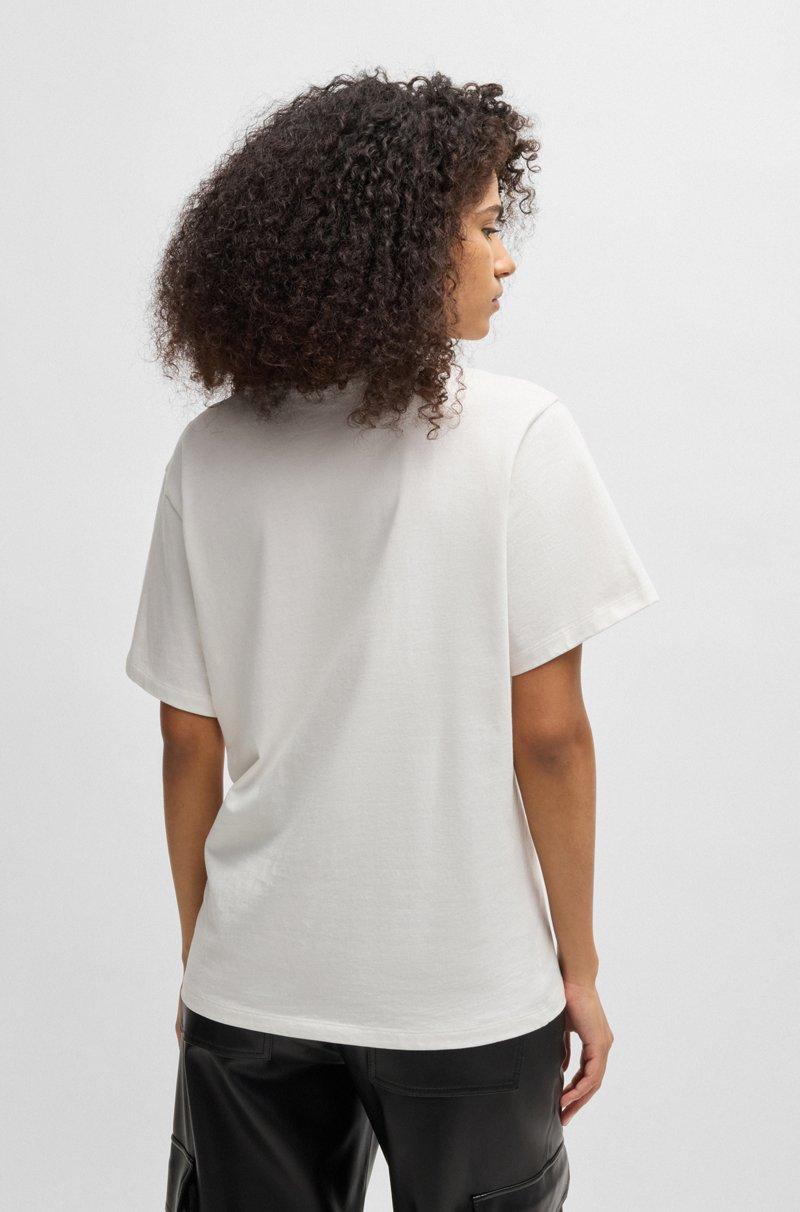 Hugo Boss Camiseta de punto de algodón con estampado gráfico Outlet online