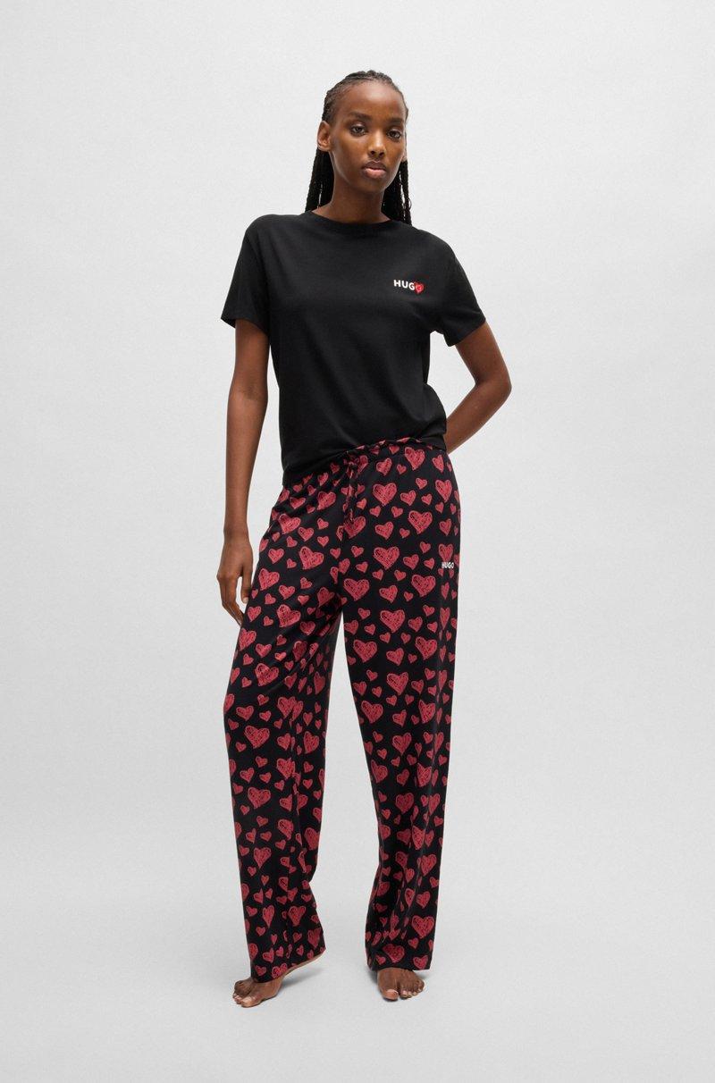 Hugo Boss Camiseta de pijama de mezcla de modal con logo estampado Gran oferta