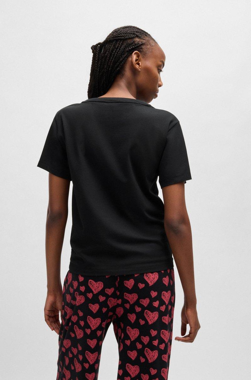 Hugo Boss Camiseta de pijama de mezcla de modal con logo estampado Gran oferta