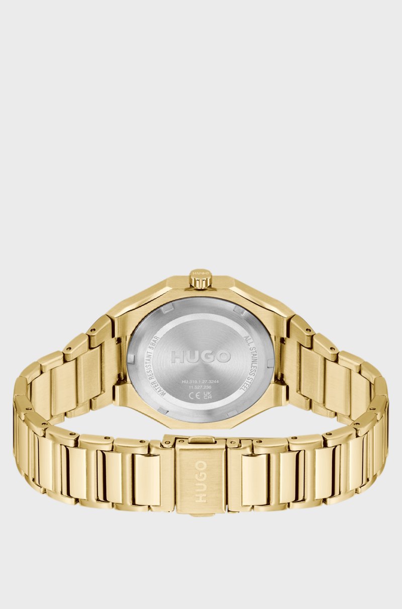 Hugo Boss Reloj dorado con esfera con logos en relieve Rebajas online