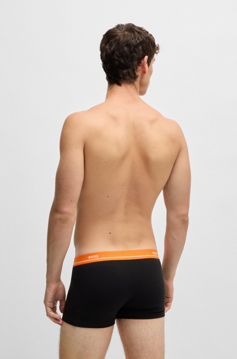 Hugo Boss Paquete de cinco calzoncillos de algodón elástico con logotipo en la cinturilla Oferta especial