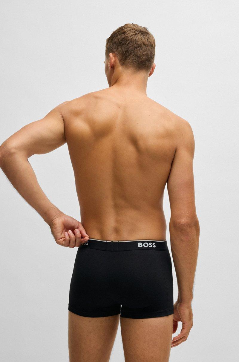 Hugo Boss Paquete de tres calzoncillos en algodón elástico con logo en la cintura Envío gratis