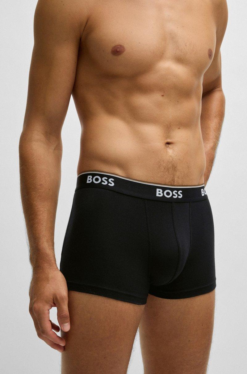 Hugo Boss Paquete de tres calzoncillos en algodón elástico con logo en la cintura Envío gratis