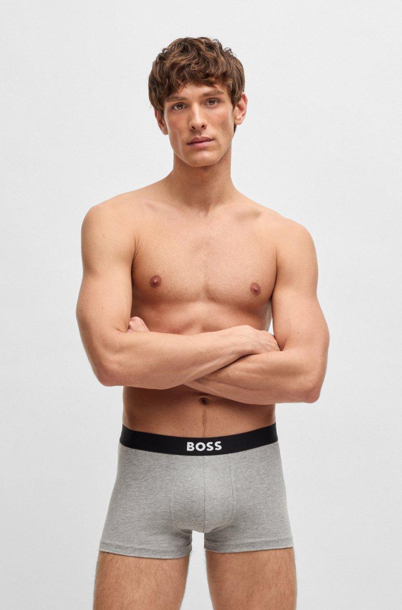 Hugo Boss Paquete de tres calzoncillos de algodón elástico con logo en la cintura Últimos 3 días