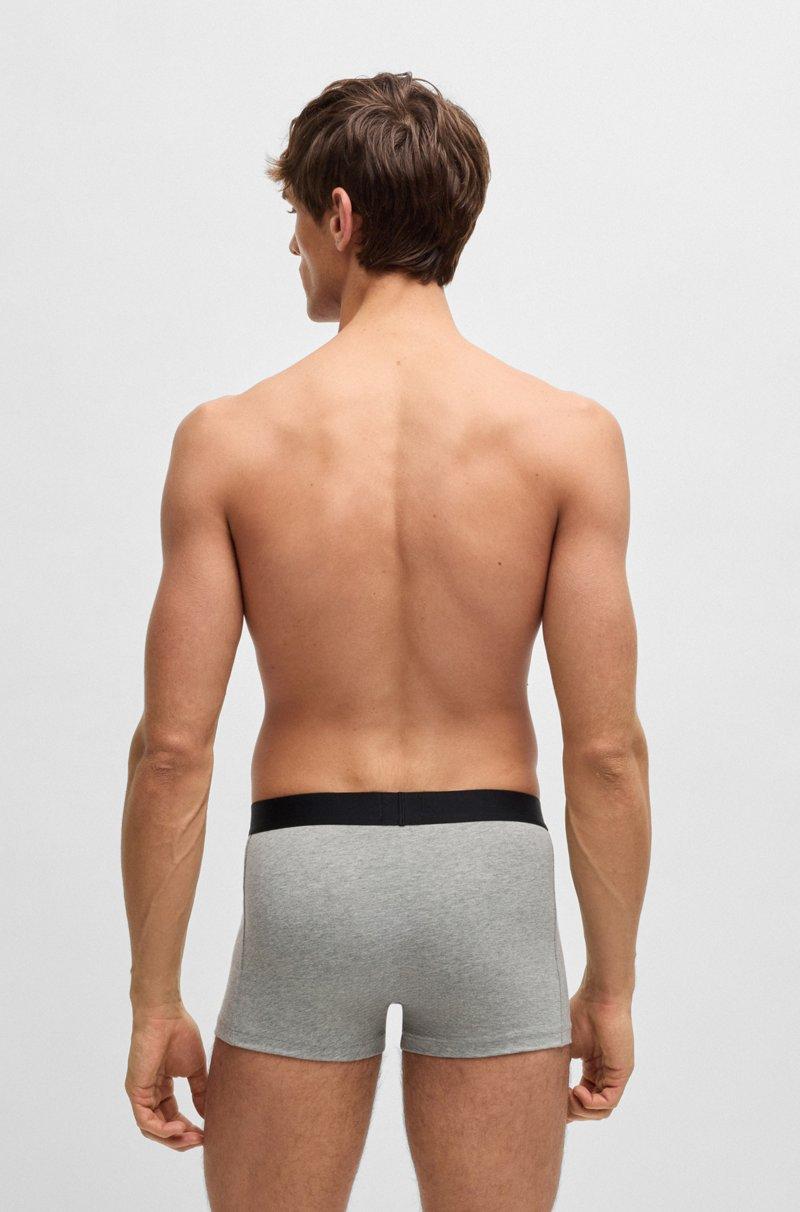 Hugo Boss Paquete de tres calzoncillos de algodón elástico con logo en la cintura Últimos 3 días