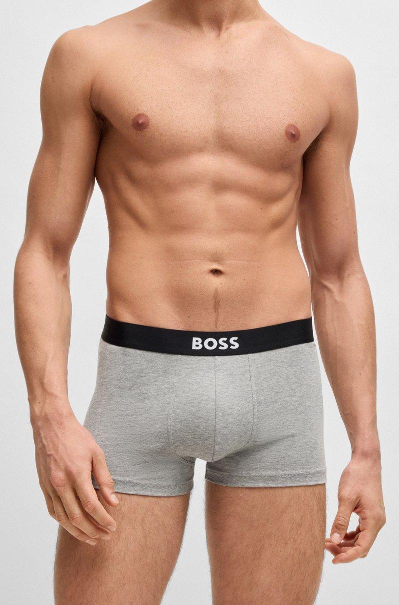 Hugo Boss Paquete de tres calzoncillos de algodón elástico con logo en la cintura Últimos 3 días