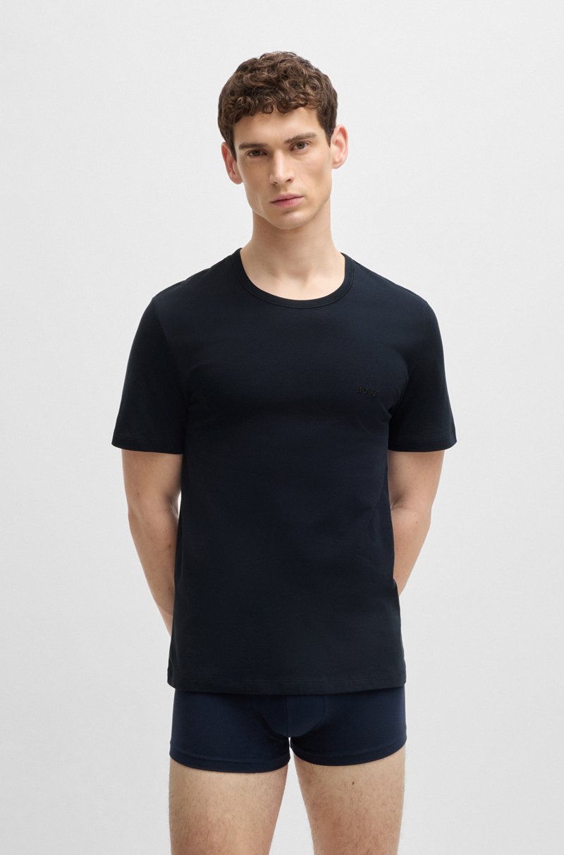 Hugo Boss Paquete de tres camisetas interiores con logo en punto de algodón Precio de fábrica