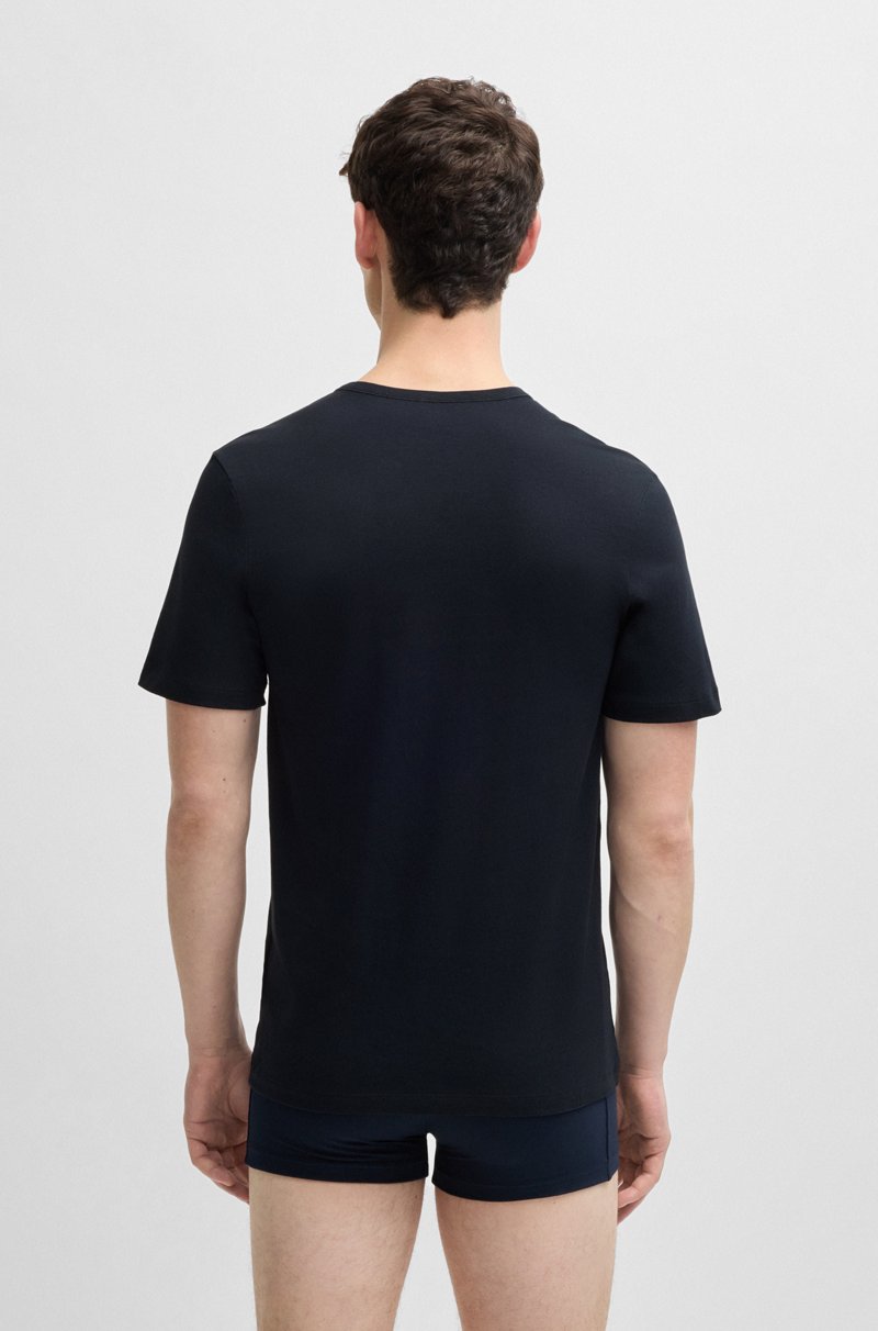 Hugo Boss Paquete de tres camisetas interiores con logo en punto de algodón Precio de fábrica