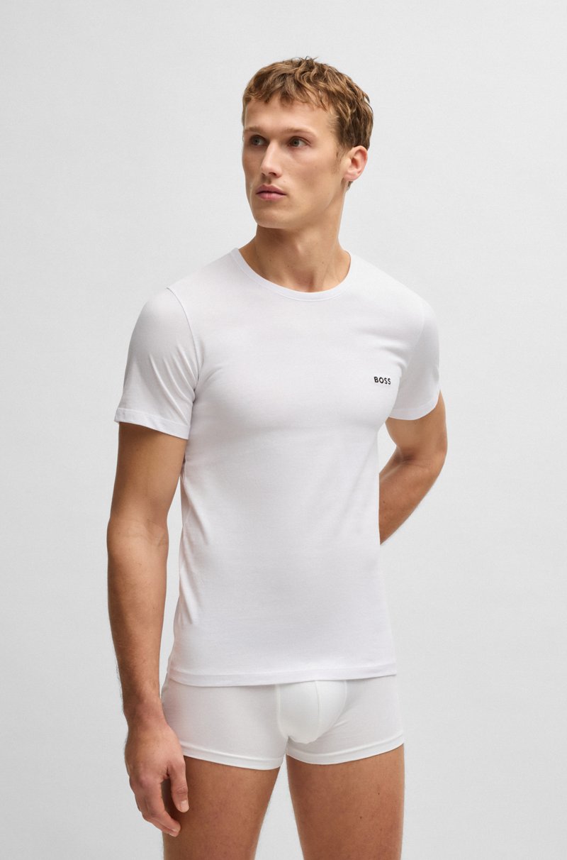 Hugo Boss Paquete de tres camisetas interiores en punto de algodón Solo hoy