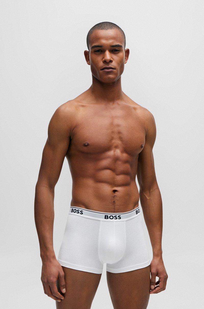 Hugo Boss Paquete de tres calzoncillos de algodón elástico con logo en la cinturilla Grandes descuentos