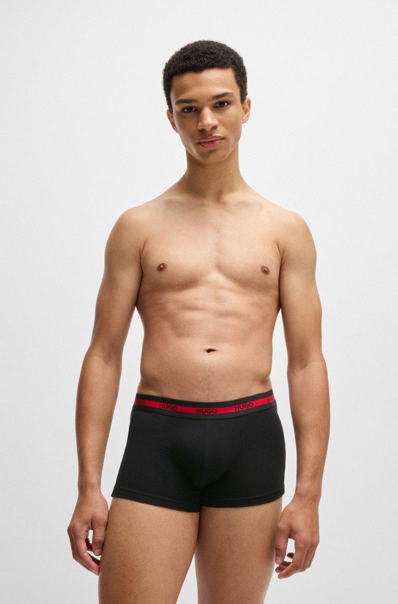 Hugo Boss Paquete de tres calzoncillos en algodón elástico con logo en la cintura Limitado a 3 días