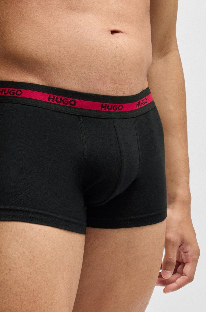 Hugo Boss Paquete de tres calzoncillos en algodón elástico con logo en la cintura Limitado a 3 días