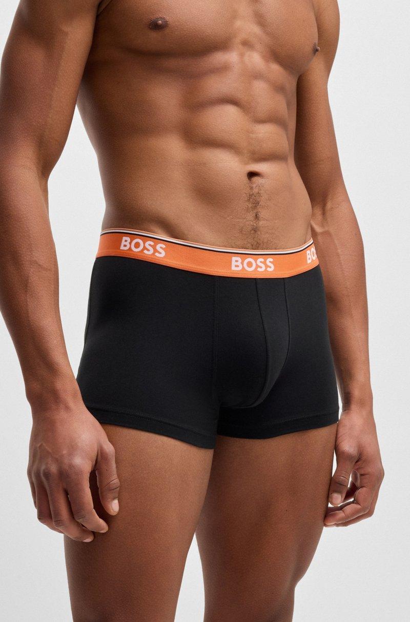 Hugo Boss Paquete de tres calzoncillos de algodón elástico con logos en la cintura Ahorra y exporta