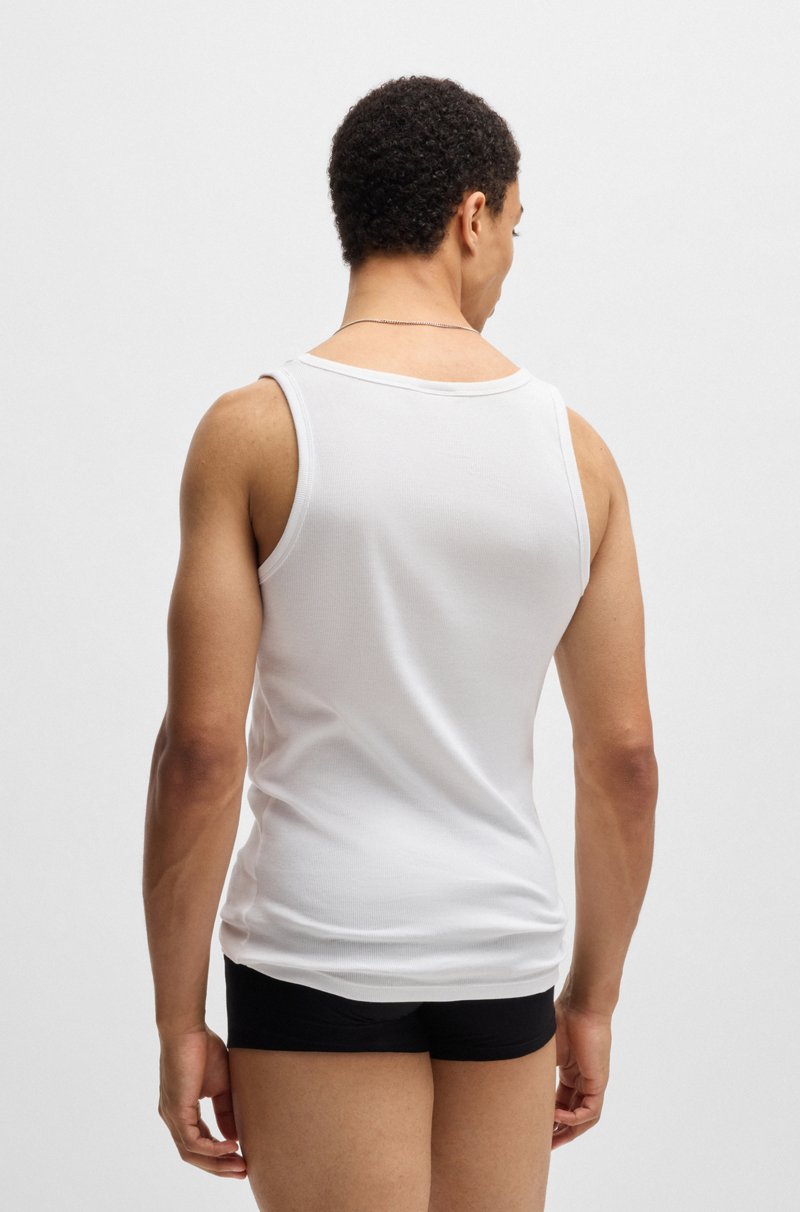 Hugo Boss Paquete de dos camisetas de tirantes de algodón elástico con logo Precios de Black Friday