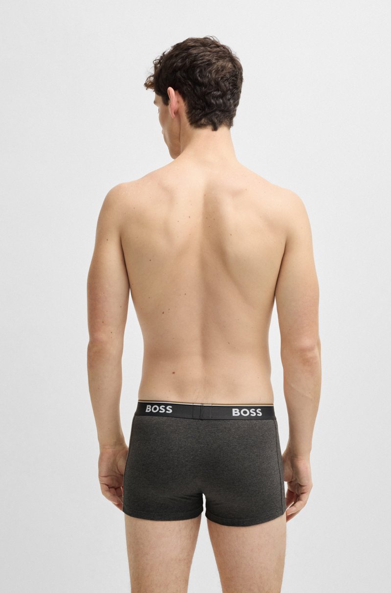 Hugo Boss Paquete de tres calzoncillos de algodón elástico con logo en la cinturilla Libre de impuestos