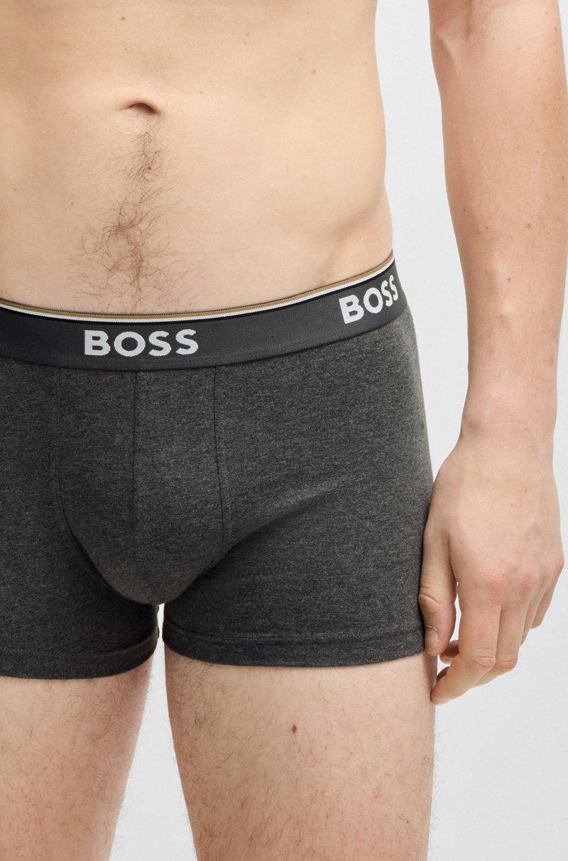 Hugo Boss Paquete de tres calzoncillos de algodón elástico con logo en la cinturilla Libre de impuestos