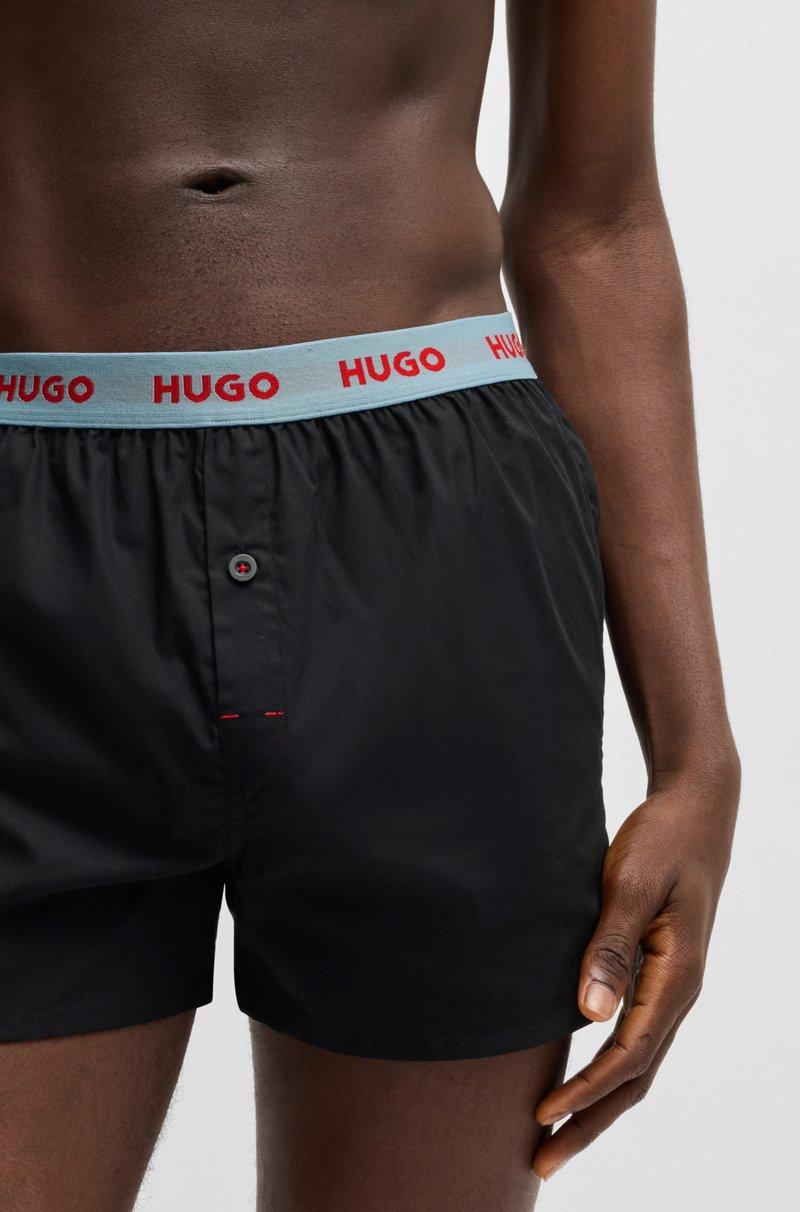 Hugo Boss Paquete de tres calzoncillos bóxer de algodón con logos en la cintura Descuentos del mes