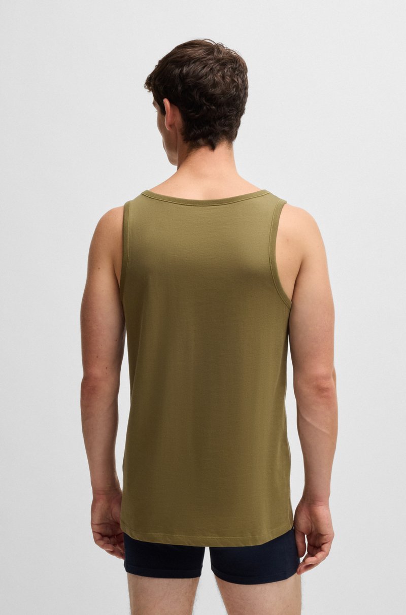 Hugo Boss Paquete de tres camisetas interiores de algodón con logos bordados Descuento por venta flash