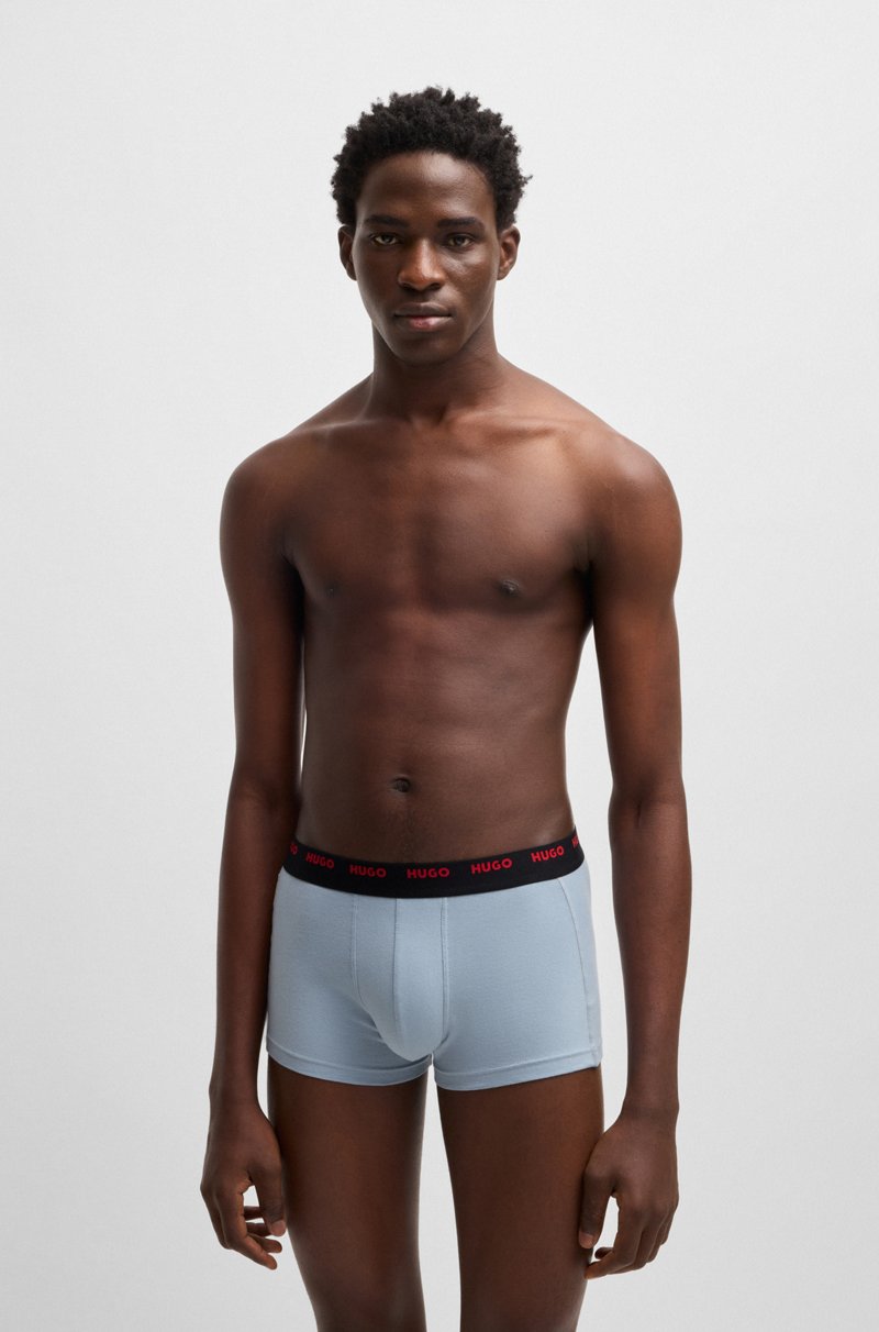 Hugo Boss Paquete de cinco calzoncillos de algodón elástico con logos en la cintura Ofertas de temporada