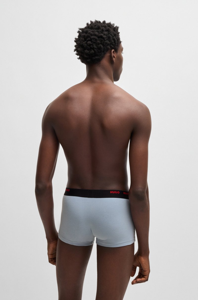 Hugo Boss Paquete de cinco calzoncillos de algodón elástico con logos en la cintura Ofertas de temporada