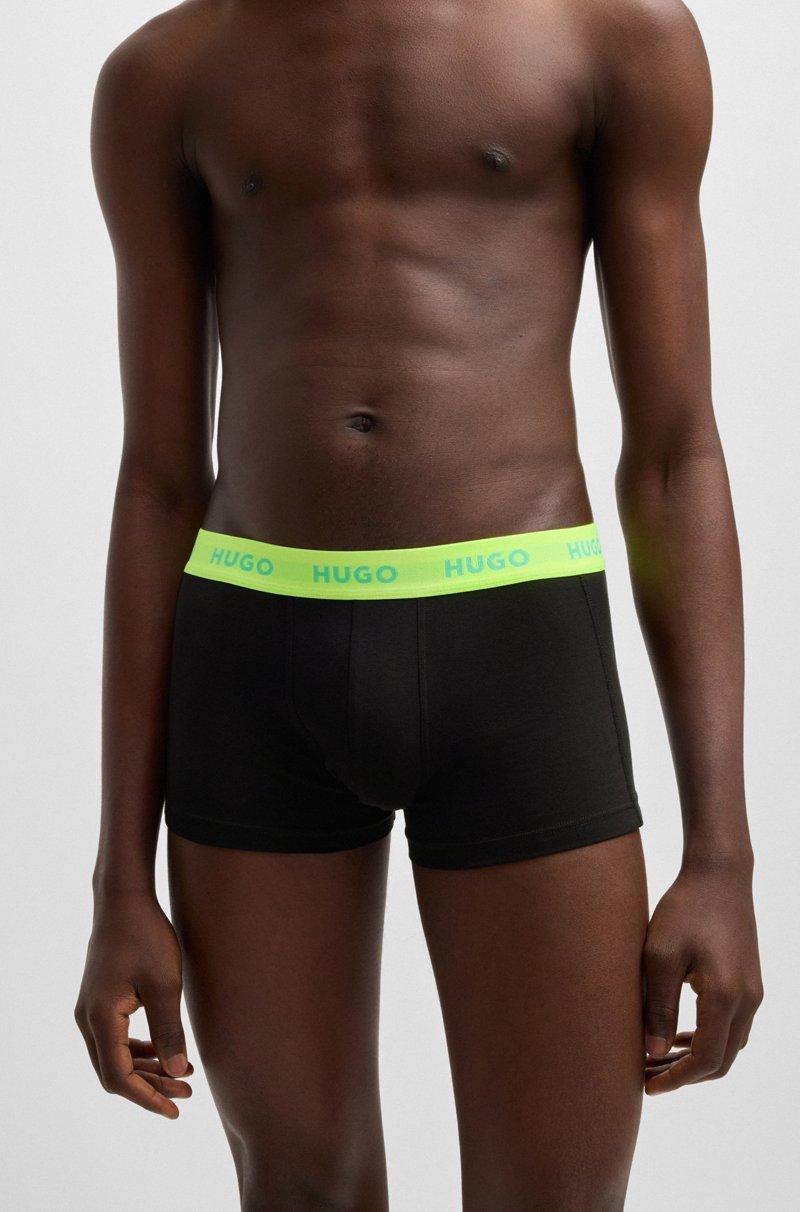 Hugo Boss Paquete de tres calzoncillos de algodón elástico con logos en la cintura Grandes ahorros