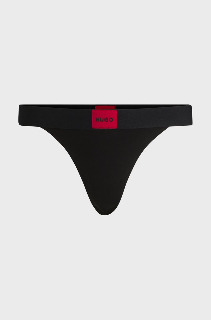 Hugo Boss Tanga de algodón elástico con etiqueta con logo roja Rebajas de fin de temporada