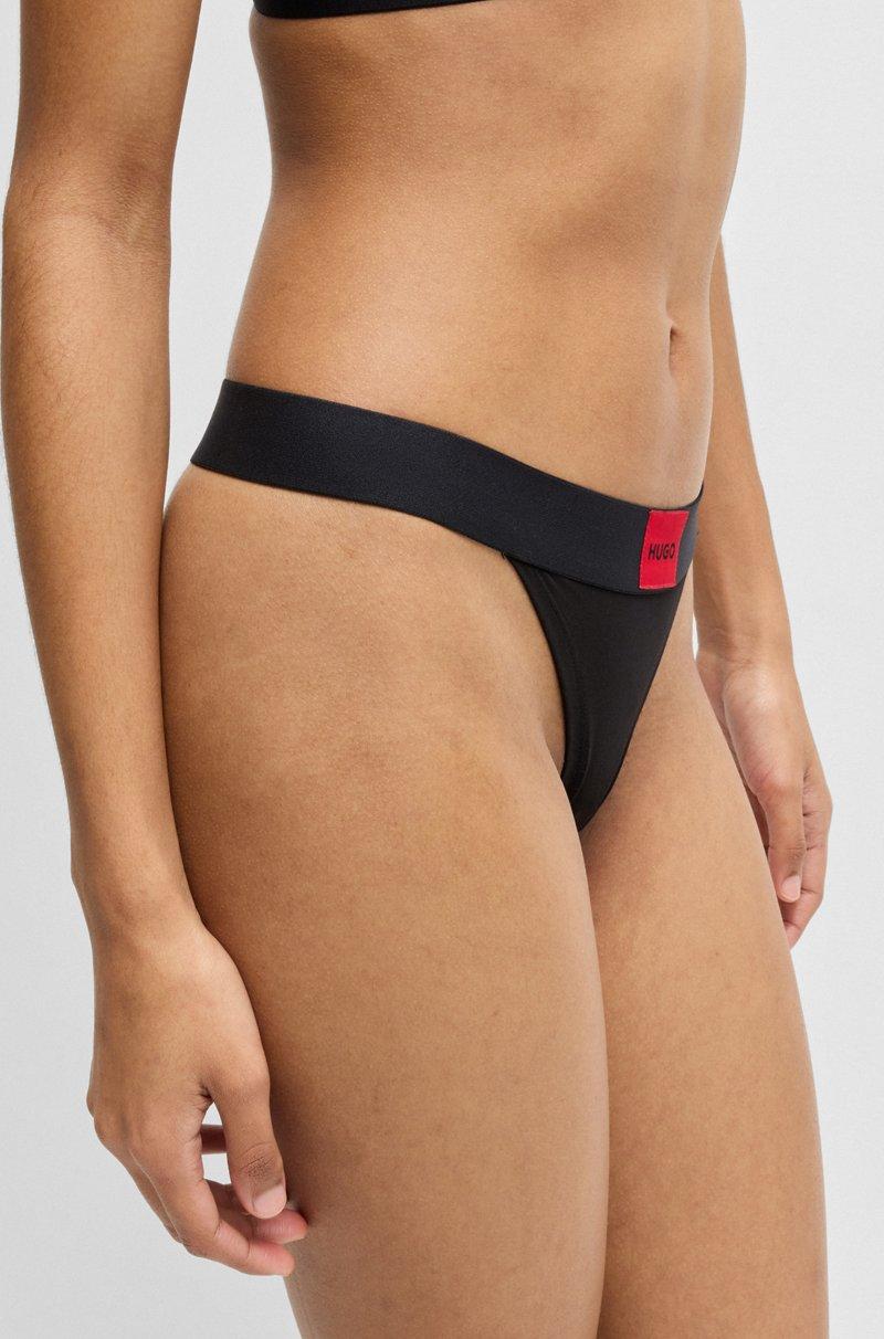 Hugo Boss Tanga de algodón elástico con etiqueta con logo roja Rebajas de fin de temporada