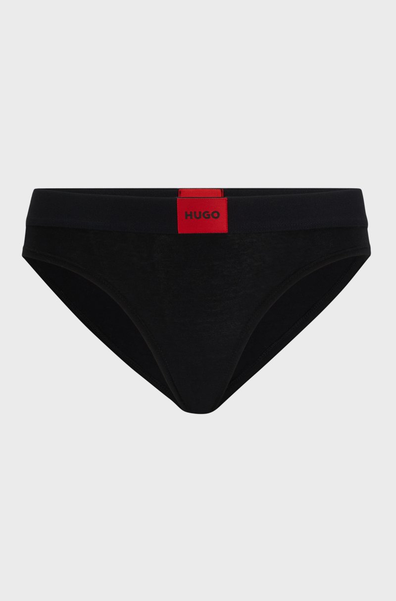 Hugo Boss Braguitas de tiro medio en algodón elástico con etiqueta con logo Devoluciones gratuitas