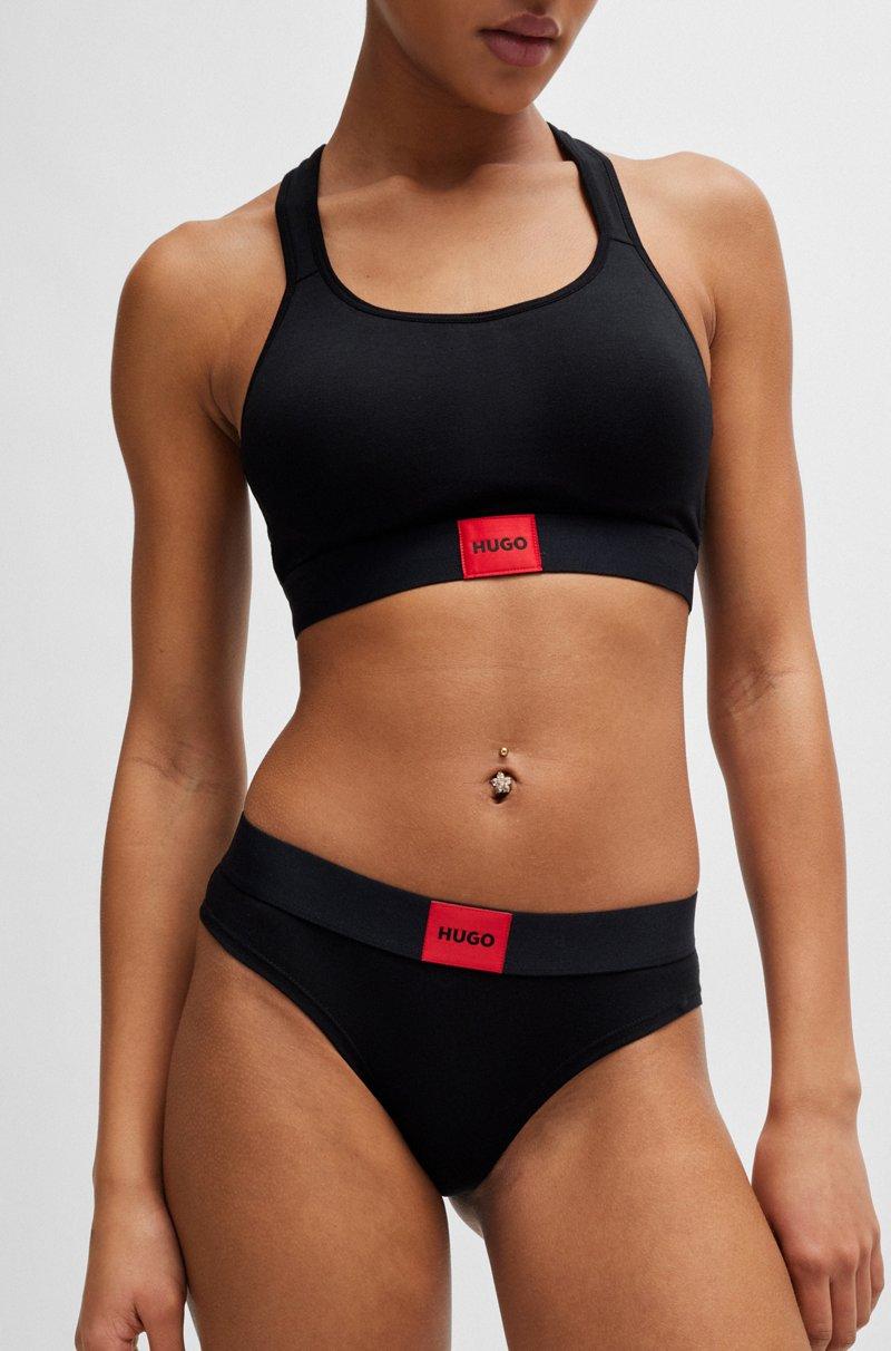 Hugo Boss Braguitas de tiro medio en algodón elástico con etiqueta con logo Devoluciones gratuitas