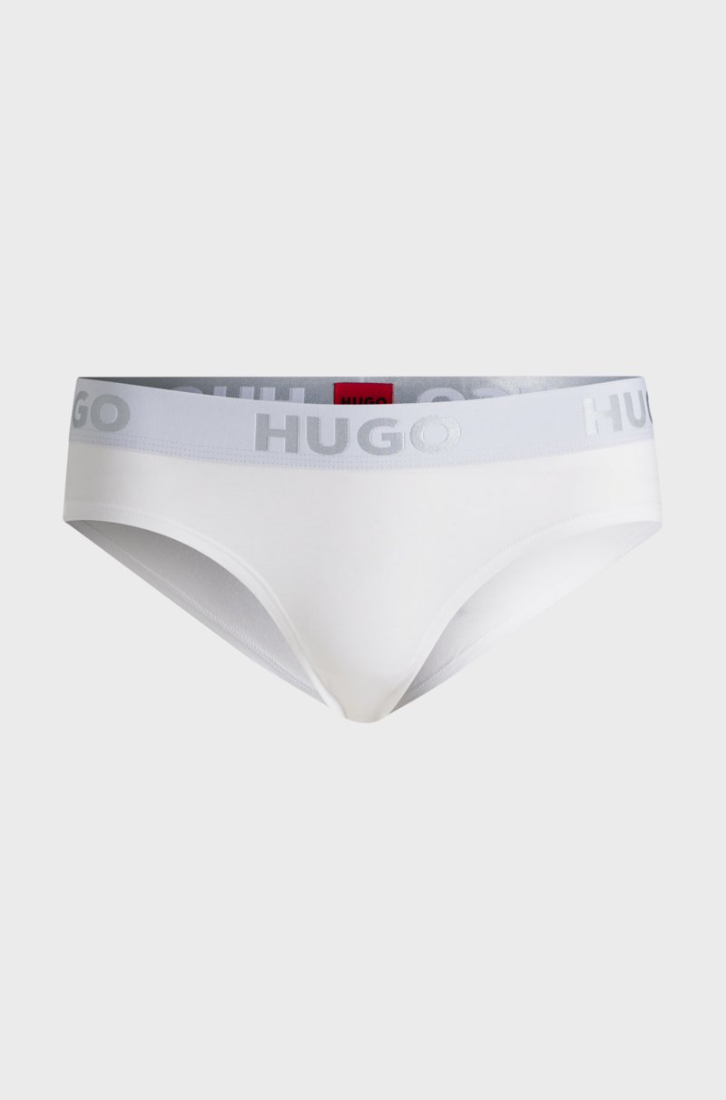 Hugo Boss Braguitas de algodón elástico con logo en la cintura Descuento