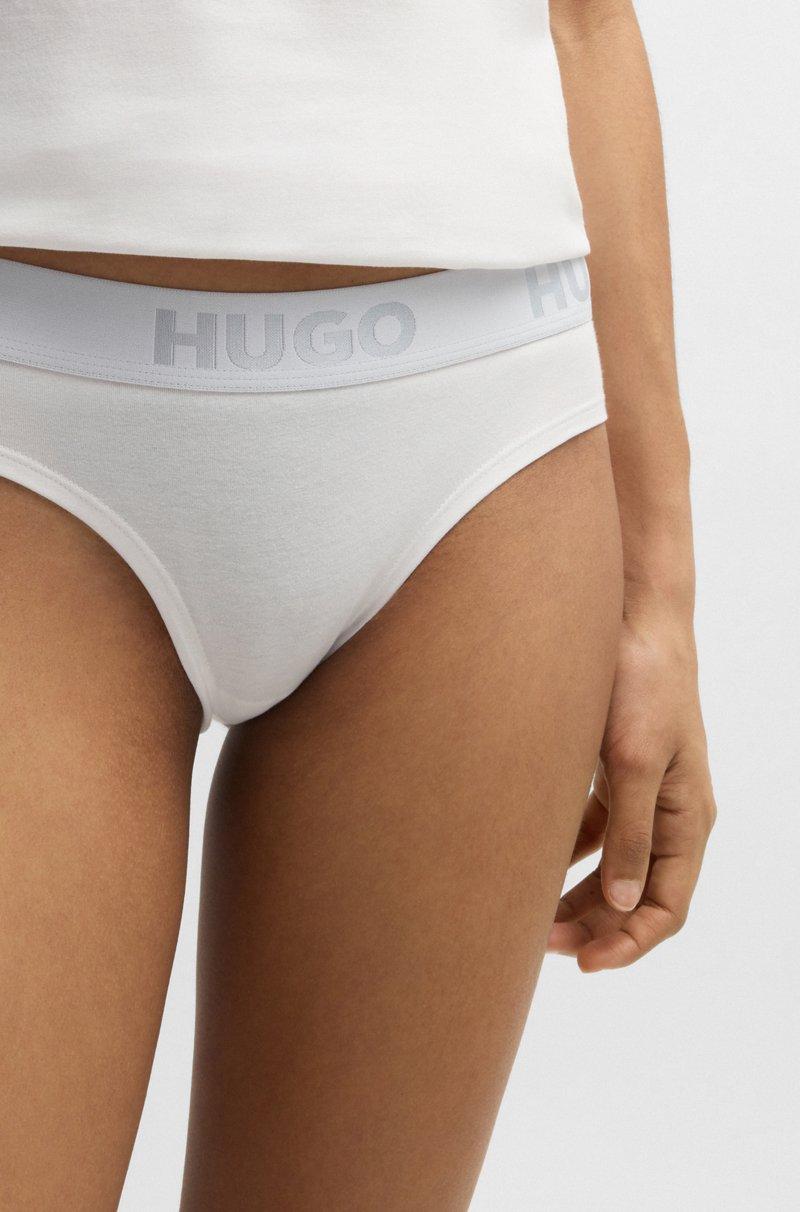 Hugo Boss Braguitas de algodón elástico con logo en la cintura Descuento