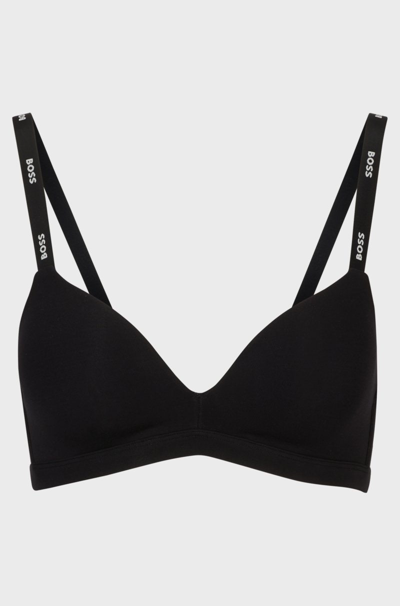 Hugo Boss Sujetador triangular de punto elástico con logos en las tiras Tienda