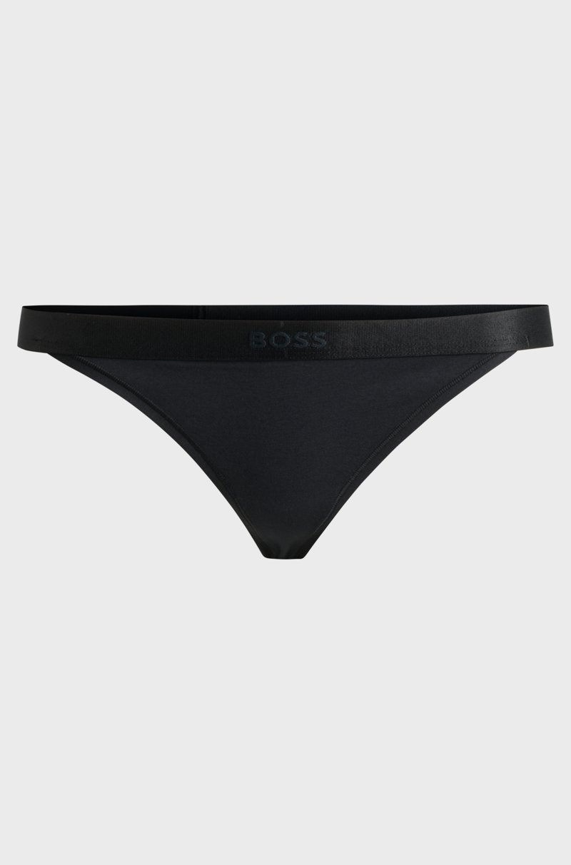 Hugo Boss Tanga de algodón con logo en la cintura Mejor oferta