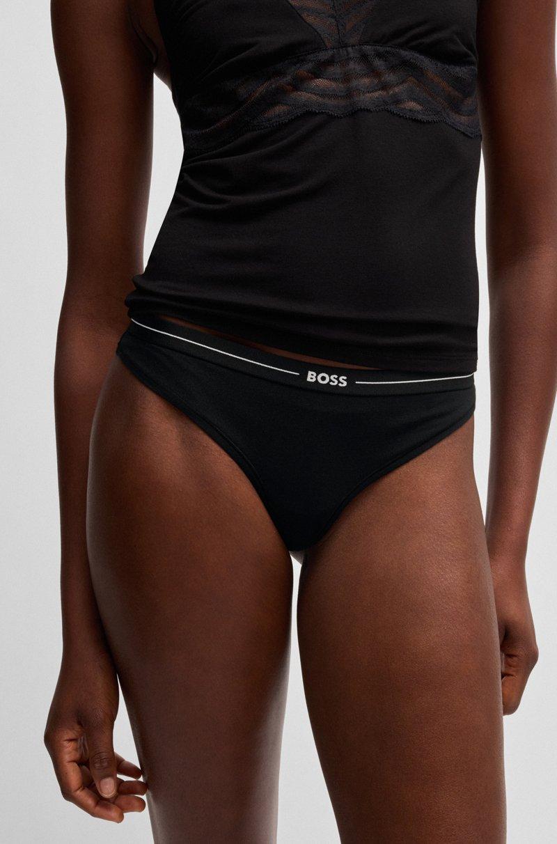 Hugo Boss Paquete de tres tangas de algodón elástico con logo en la cintura COMPRAR AHORA