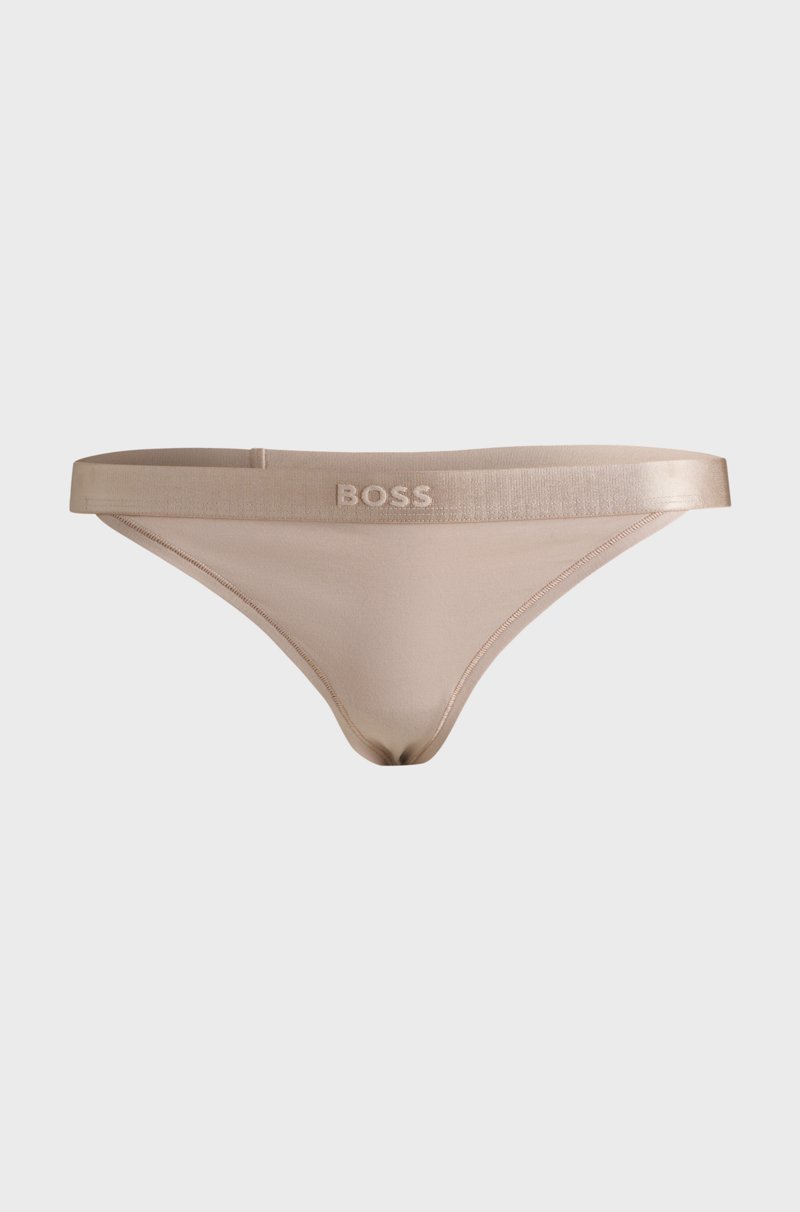 Hugo Boss Tanga de algodón con logo en la cintura ÚLTIMAS EDICIONES