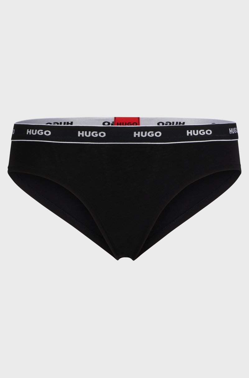 Hugo Boss Braguitas de algodón elástico con logos en la cintura Último día