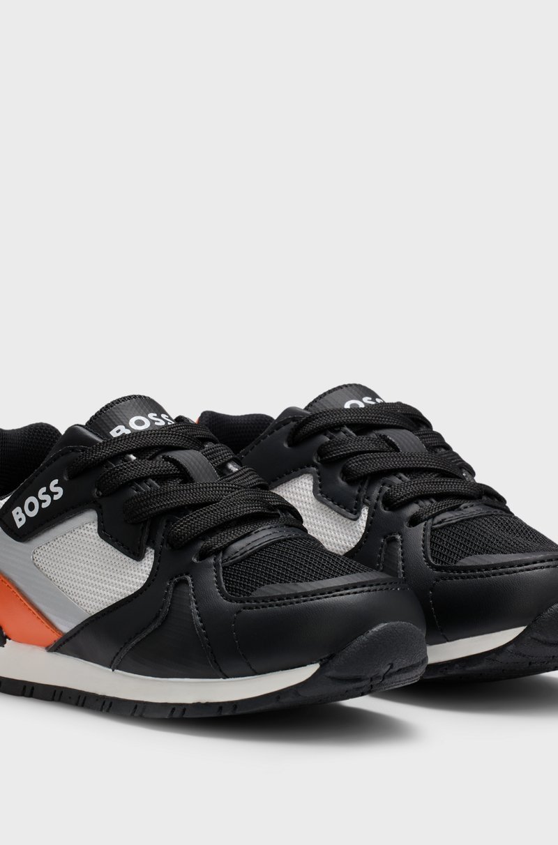 Hugo Boss Deportivas para niños en piel sintética y malla Precio de fábrica