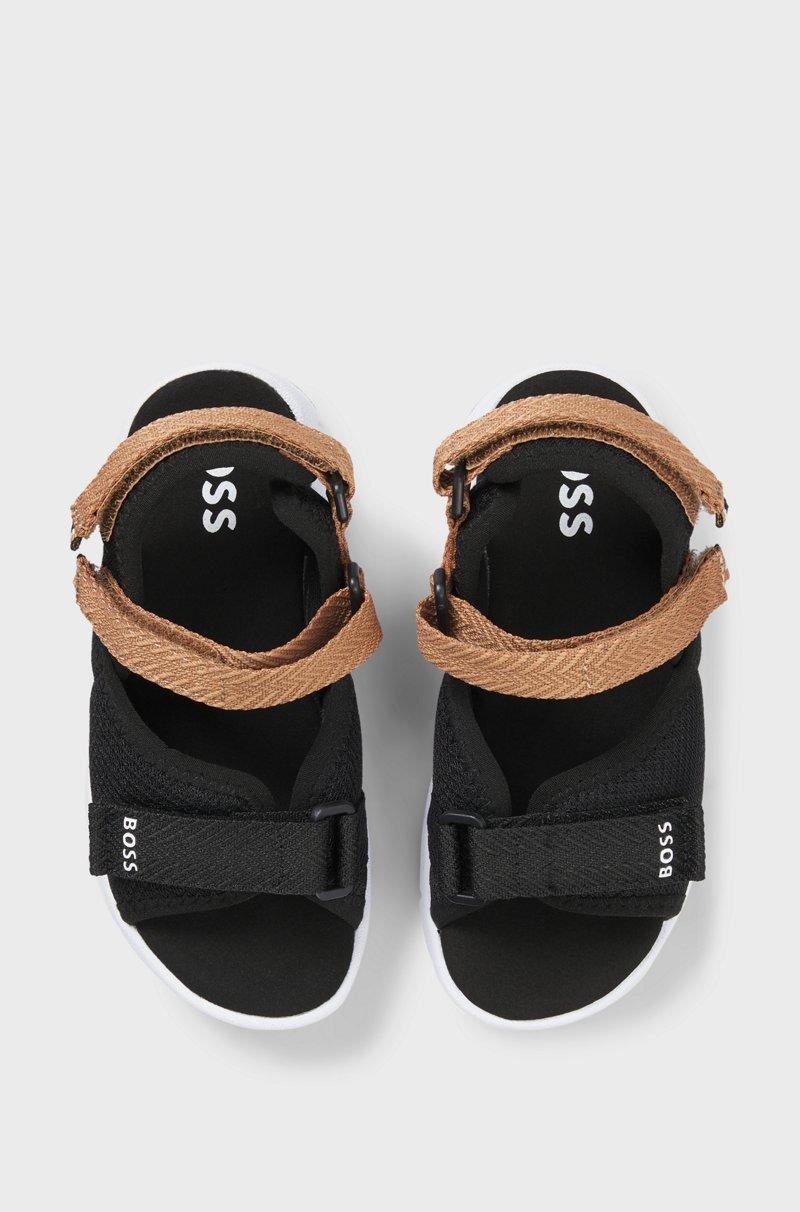 Hugo Boss Sandalias para niños con tiras con cierre por contacto con detalles de la marca Promoción por tiempo limitado