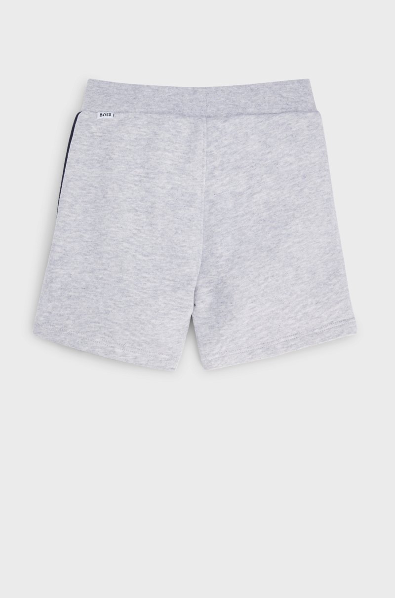 Hugo Boss Shorts para niños en mezcla de algodón con rayas y logo Solo queda un día