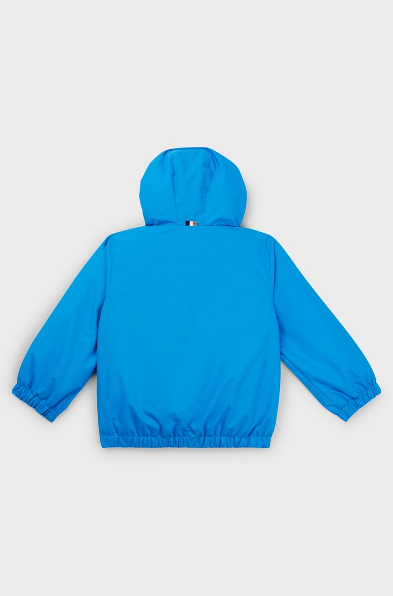 Hugo Boss Cazadora cortavientos para niños con bloques de color y estampado de monogramas que aparece con el agua Limitado a 3 días