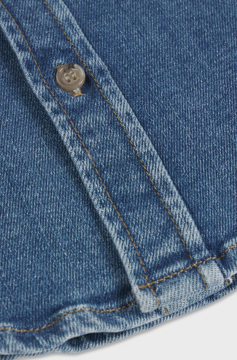 Hugo Boss Camisa de manga larga para niños en denim de algodón elástico Ahorra y exporta