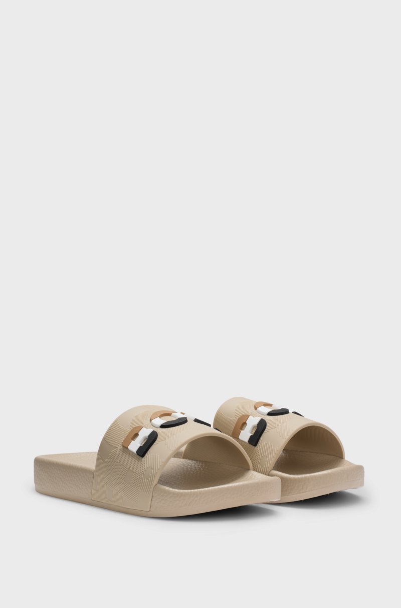 Hugo Boss Chanclas para niños con raya de la marca y logotipo En oferta