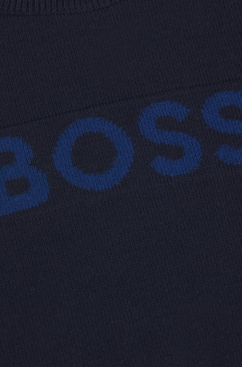 Hugo Boss Jersey de algodón para niños con logo grabado Oferta exclusiva